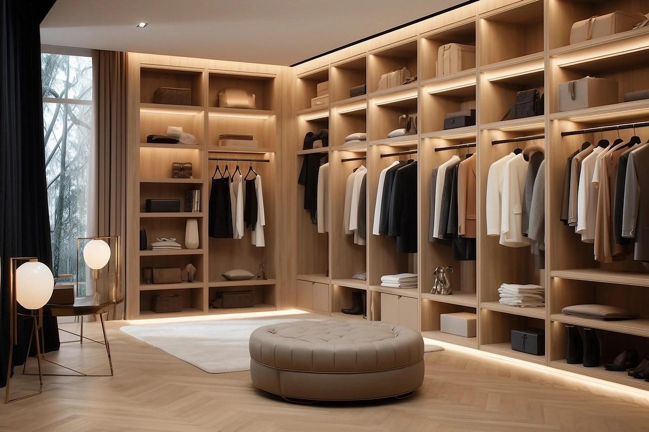 Geordneter Kleiderschrank